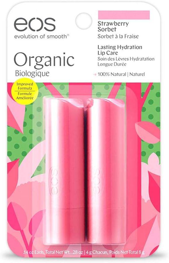 EOS Organic Strawberry Sorbet Lasting Hydration (sticks)