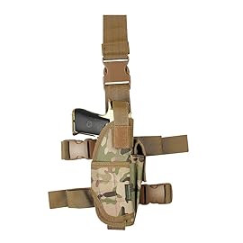 Nehostertfy Tactical Leg Holster, Drop Leg Gun Holster Adjustable Thigh Pistol Pouch(XL) E-CP