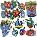 The Dreidel Company Hanukkah Window Gel CLINGS, 10 Stretchable Gel Clings, Easy to Remove, Non-Toxic, No Mess, Hanukkah Decorations Gelclings, Fun Ways to Celebrate Chanukah (Single)