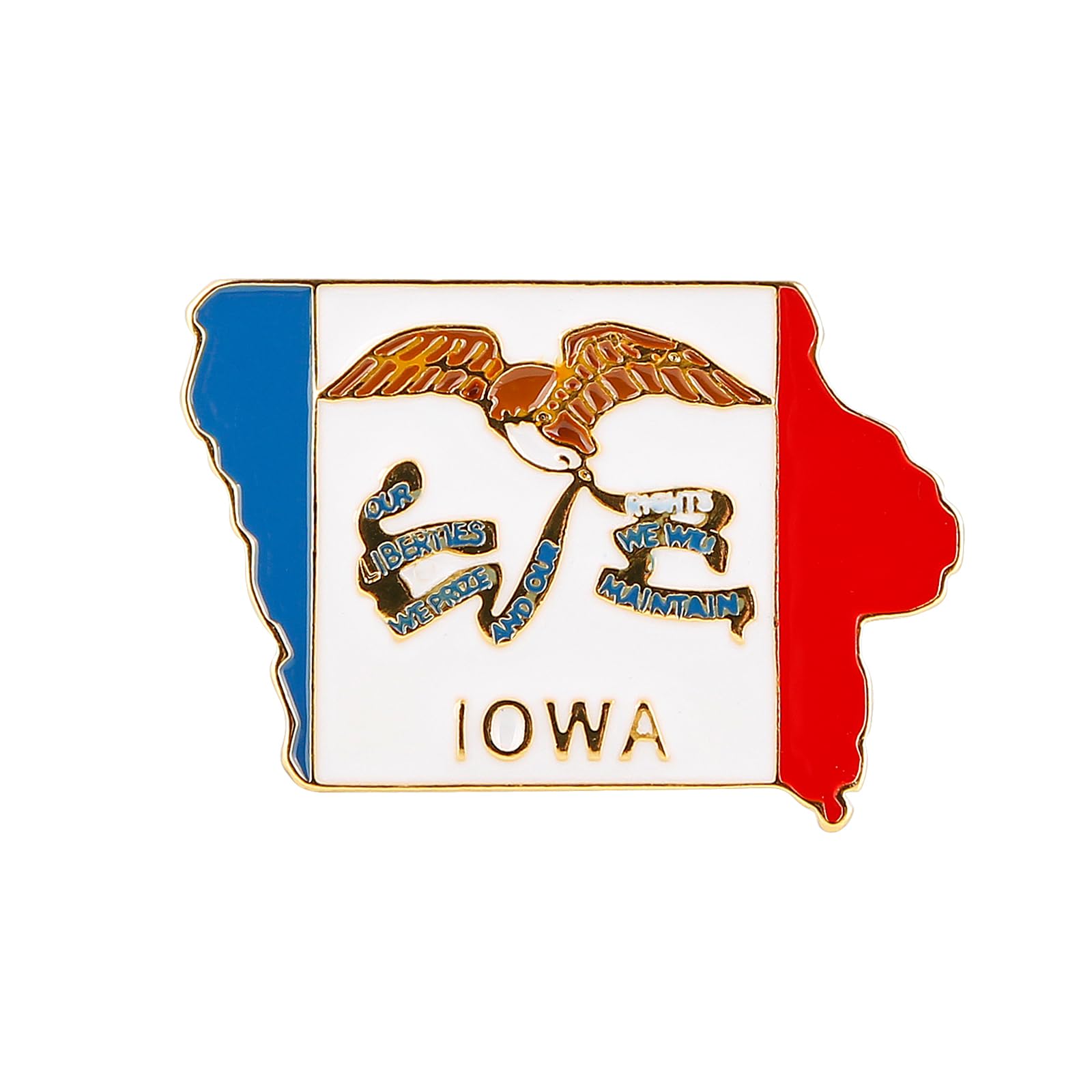 State Shaped Map Lapel Metal Pin Enamel Brooch Keepsake Beautifully Designed for Backpack Hat