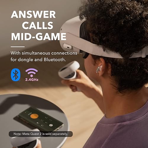 Miniatura 4 de soundcore VR P10 Wireless Gaming Earbuds Authorized MetaOculus Quest 2 Accessories 30ms Low Latency Dual Connection Bluetooth 24GHz Wireless USB-C