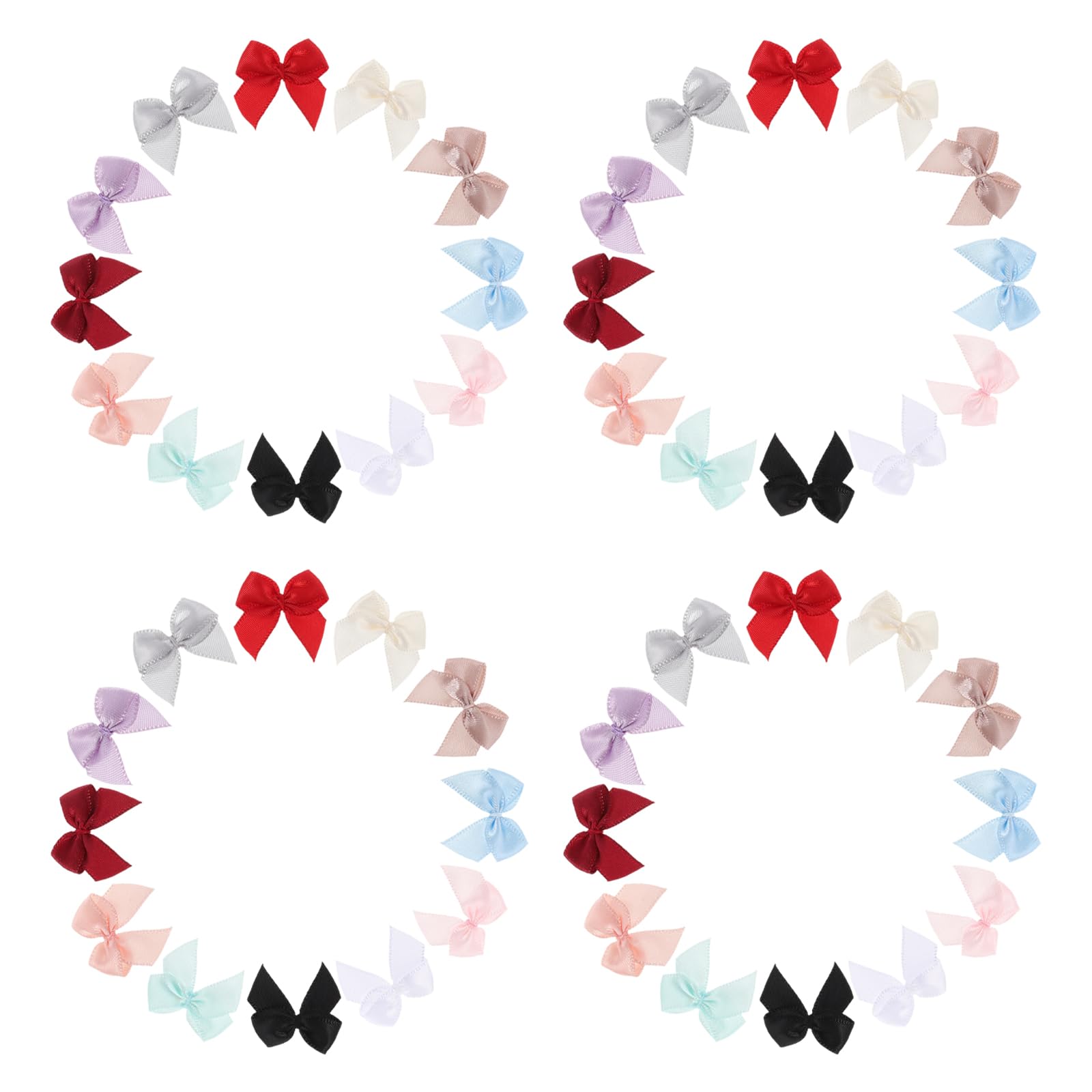 Mini lazos de cinta satinada TOYANDONA, 360 piezas multicolor para costura y manualidades