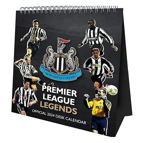 Newcastle United FC 2024 Desk Calendar, Month To View Desk Calendar, Official Product