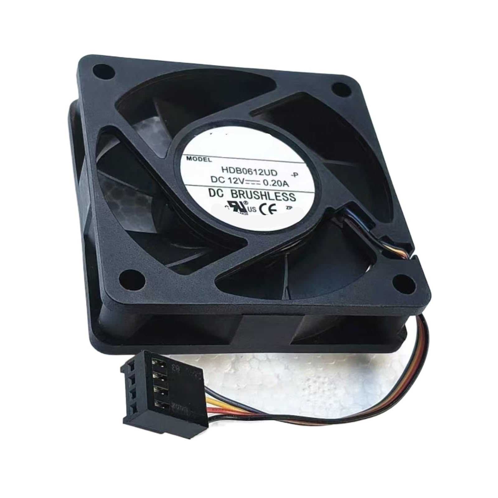 WEUSANXPL HDB0612UD 6015 6cm Dual Ball Bearing Fan 12V 0.20A 4-Wire Cooling Fan