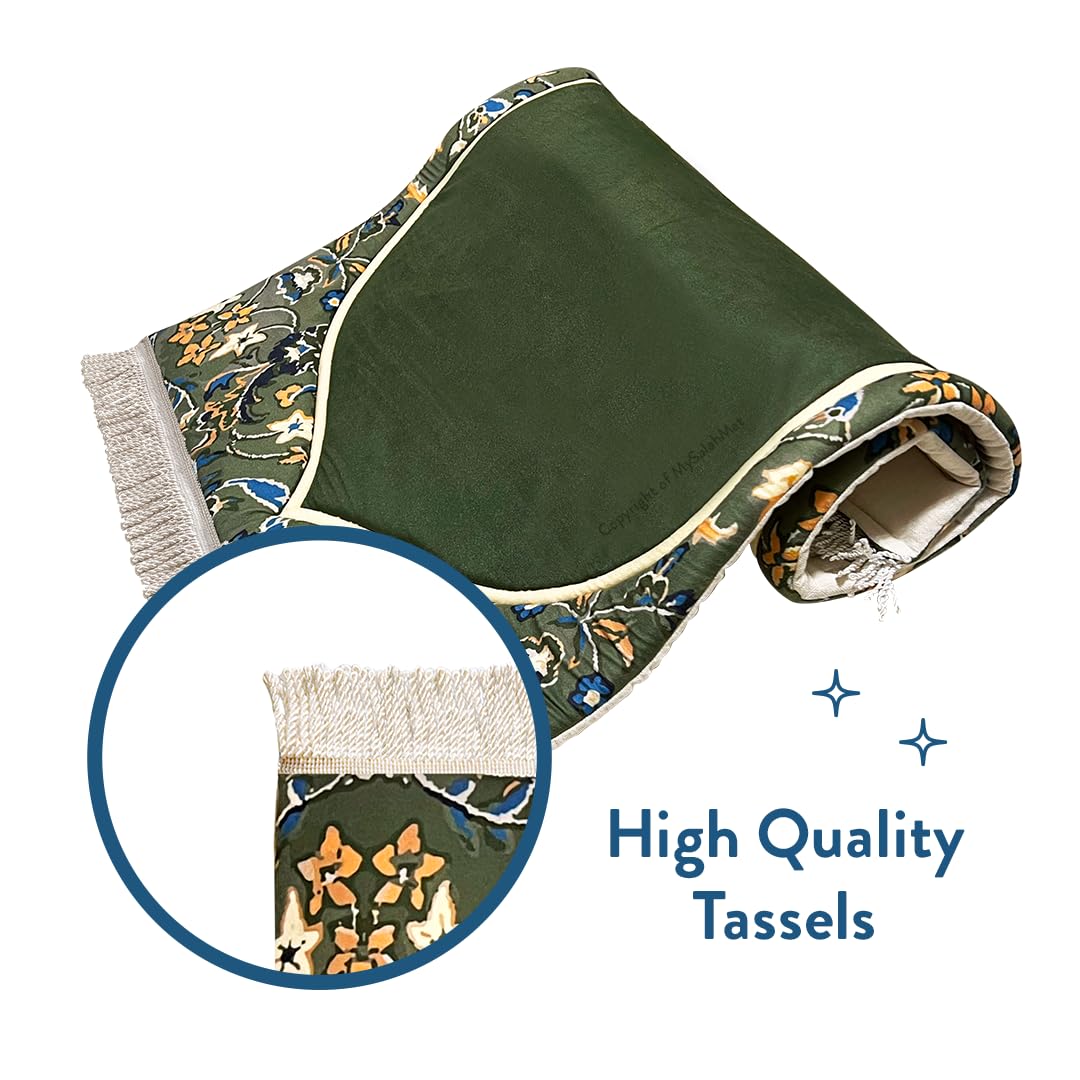 My Salah Mat Urban Rugs UK Tapis de prière musulman rembourré pour adulte Motif Madinah Elegance