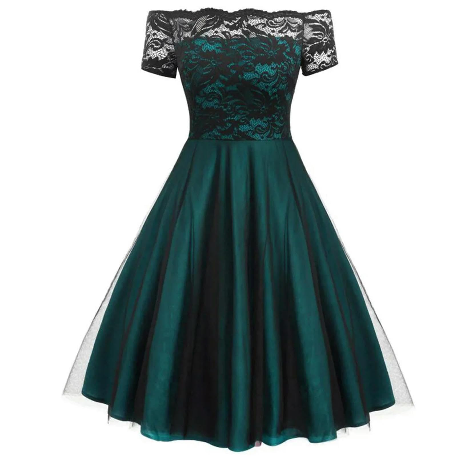 Women Lace Formal Red Black Green Slant Neck Ball Gown Party Outfit Tulle Black-S : Amazon.de: Fashion Women Lace Formal Red Black Green Slant Neck Ball Gown Party Outfit Tulle Black-S : Amazon.de: Fashion