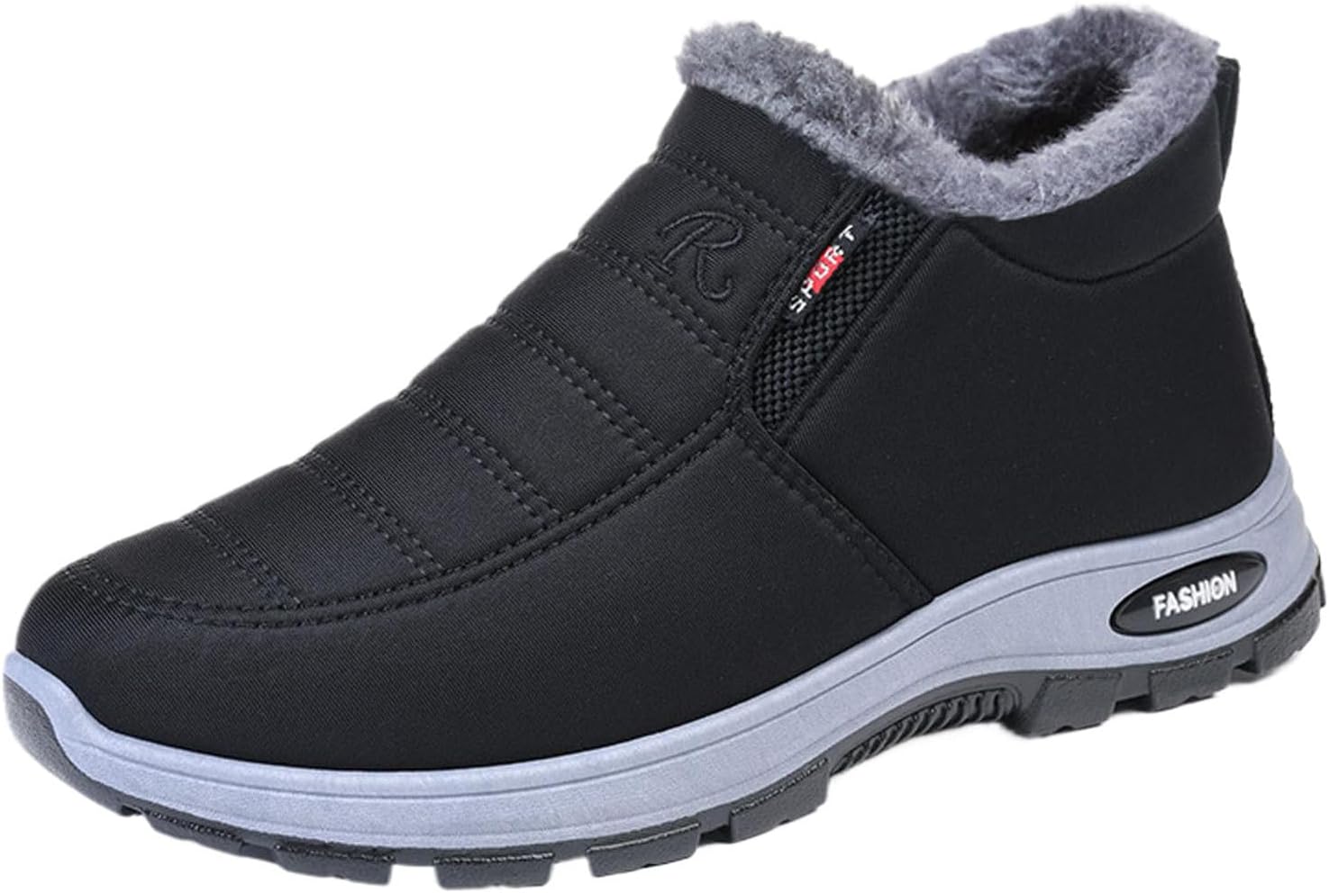 Womens Mens Snow Boots Warm Fur Lined Waterproof Ankle Booties Comfortable Slip On Shoes Casual Couple Winter Outdoor Walking