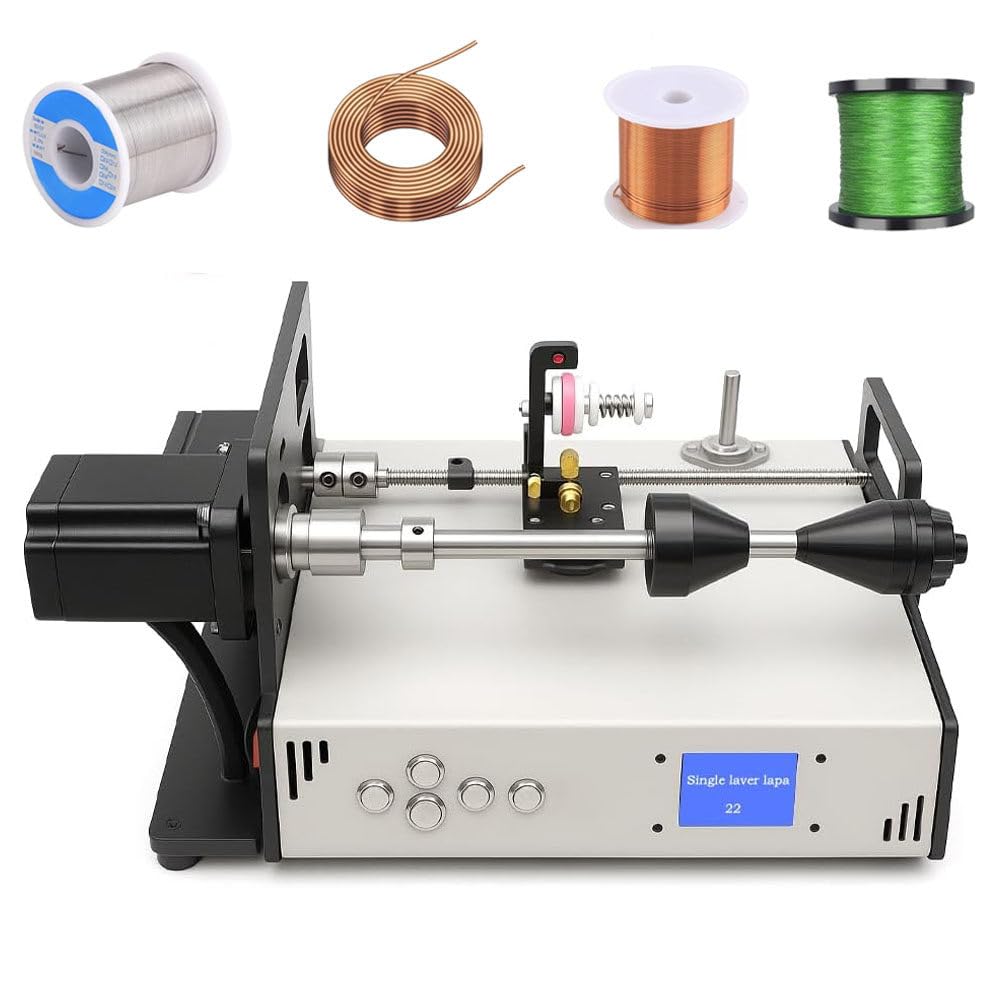 Máquina automática de cableado de cable, bobinadora de bobina para línea de pesca, bobinado de precisión con precisión de paso de alambre automático ± 0,01 mm, ideal para proyectos de pesca y