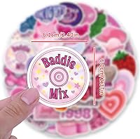 Vista 2 de 200 calcomanías Y2K, calcomanías retro estéticas de cibertendencia, vinilo impermeable para botellas de agua, maletín para fiestas de cumpleaños