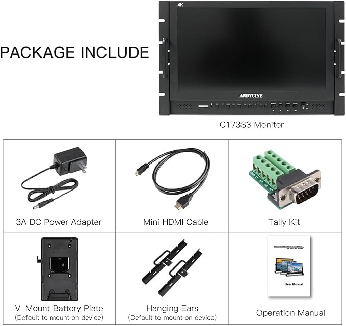 Monitor de Producción 17.3" 4K UHD con Entradas HDMI y SDI miniatura 6