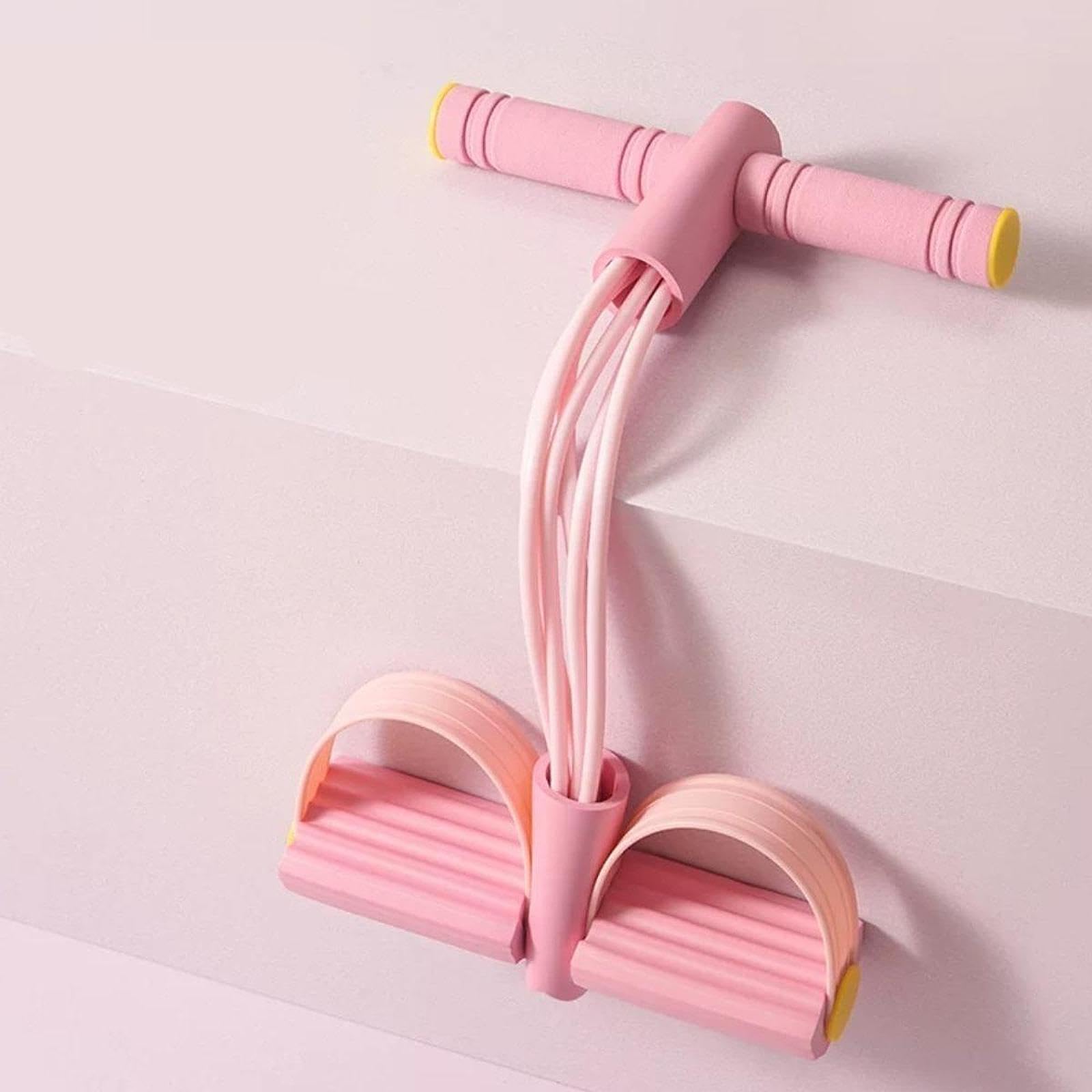 Foot Pedal Resistance Band Full Body Workout Exercise Band for Waist Leg Arm Pink Six Tube-image-47