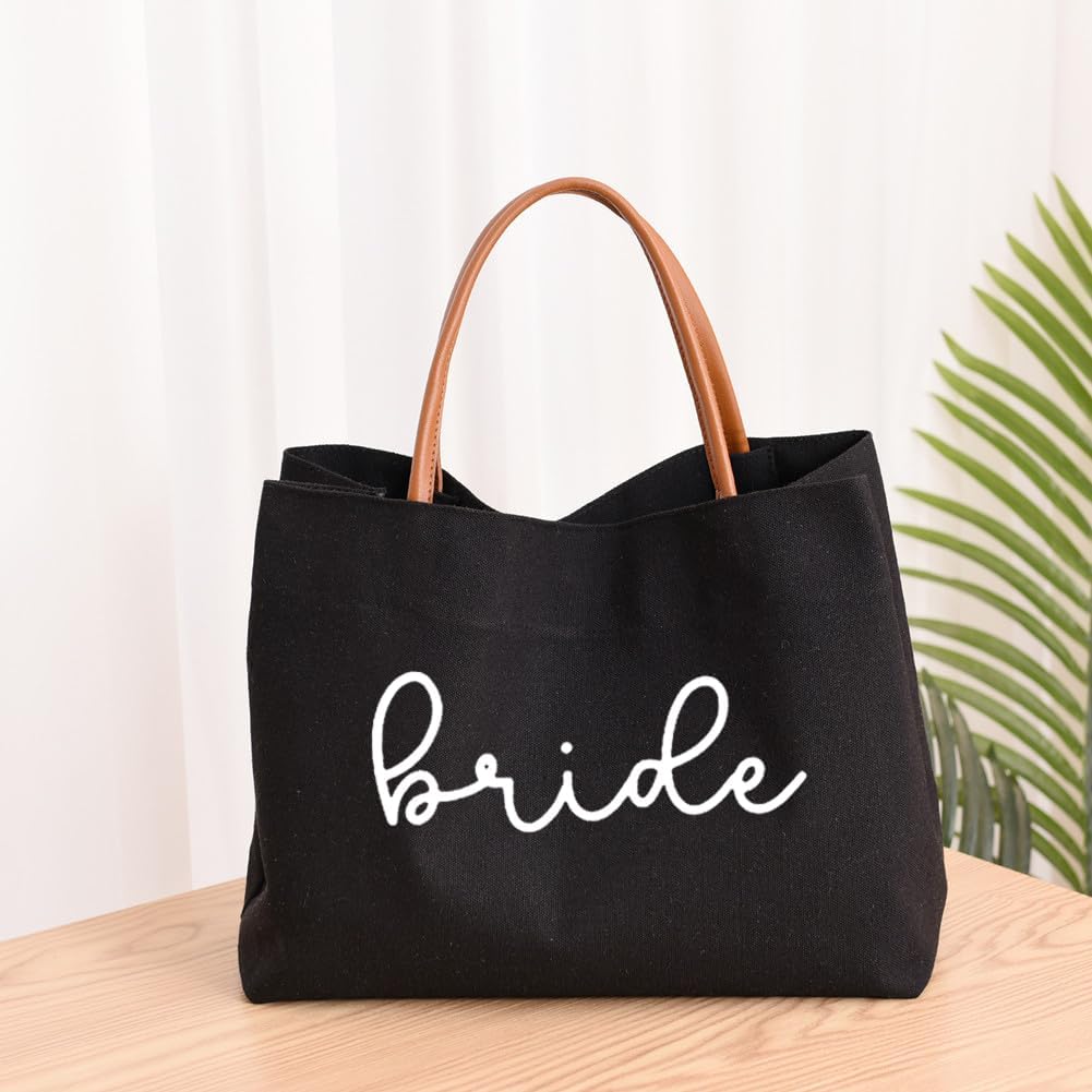 Bride Tote Bag Bride to be Gifts for Bridal Shower, Engagement, Wedding, Bachelorette Party, Honeymoon, Beach, Travel - Image 3