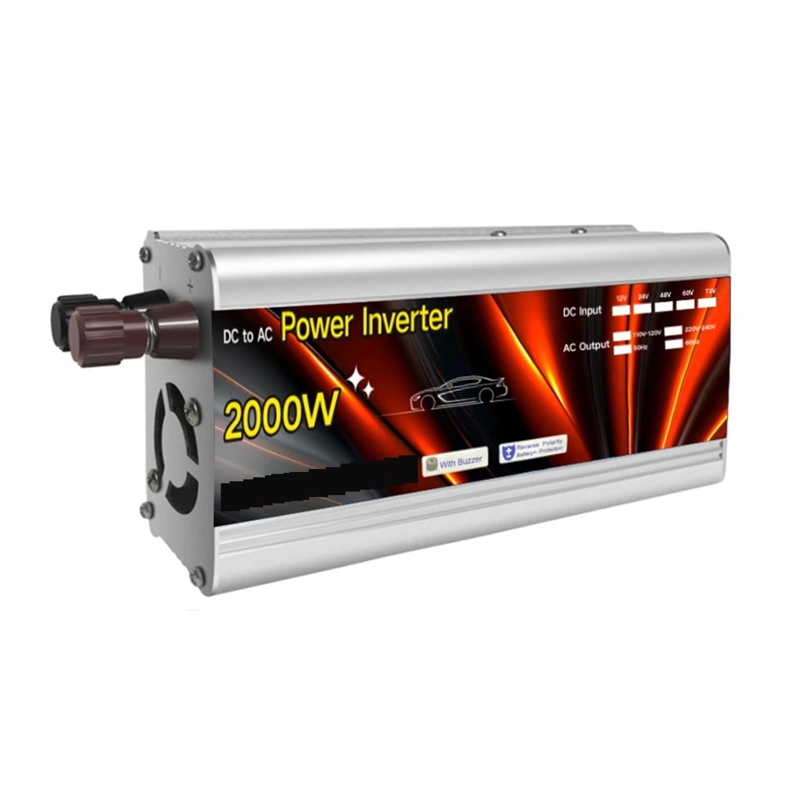 Inversor Onda Pura, Inversor solar de 12 V y 220 V, 500 W, 1000 W, 1500 W y 2000 W for coche.(2000W 12V)