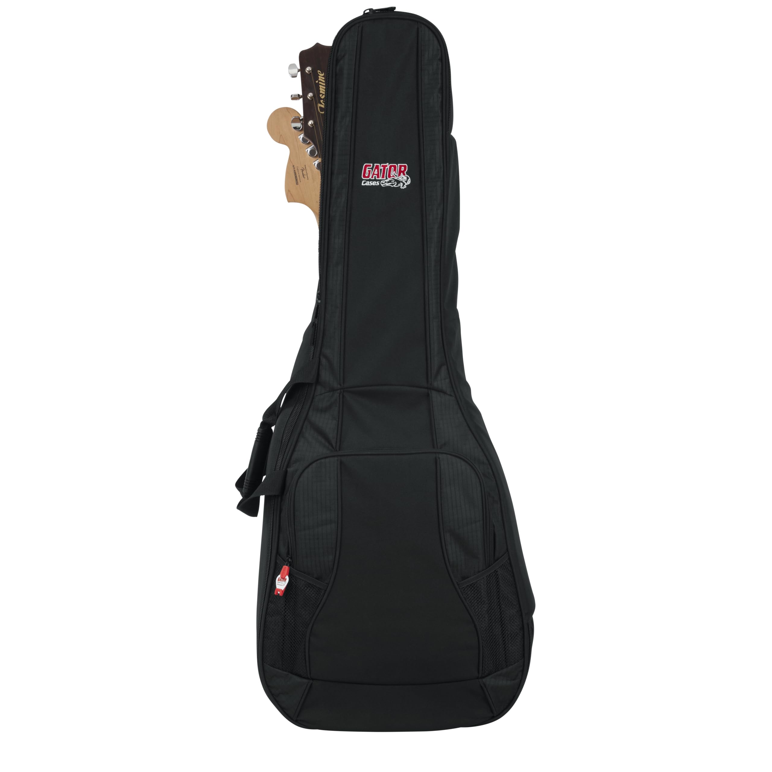 Gator CASES – Borsa Doppia per Chitarra Acustica ed Elettrica, Serie 4G, Imbottitura GFLEX 20mm, Nylon Resistente, Spallacci Zaino, Tasca Accessori 8GB-4G-ACOUELECT