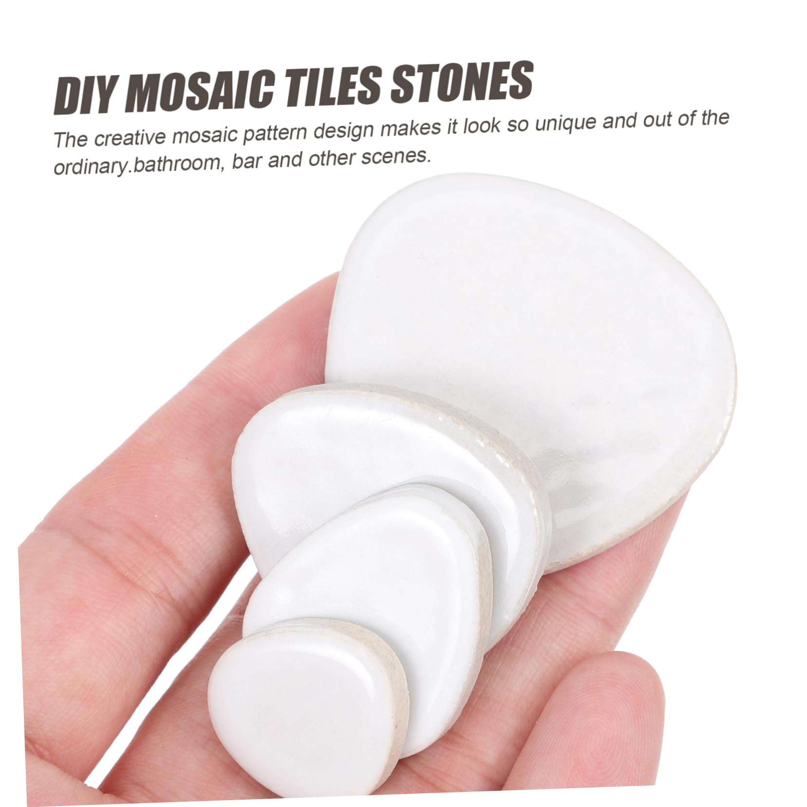 HOMSFOU Mosaic Tiles Fliesenmosaik aus Keramik Selbstgemacht Sortiment für Fliesenherstellung Leicht zu Reinigen Leicht Anzuwenden Beige