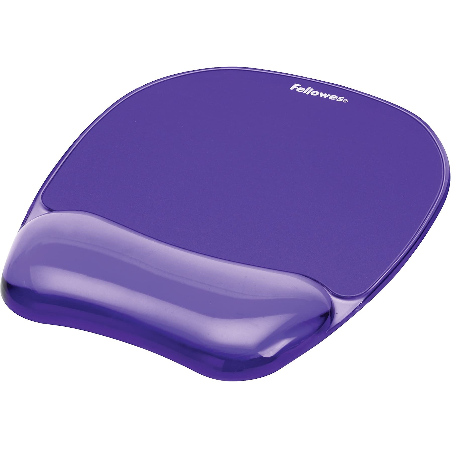 Fellowes 91441 Gel Crystals Mouse Pad w/Wrist Rest, Rubber Back, 7 15/16 x 9-1/4, Purple