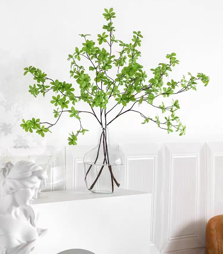 JDEFARF 80 Pezzi con 8 Tipi di Rami di Verde Finto, Set di Steli di Verde Artificiale, Ramo di Foglie Verdi Finte Vivaci per Vasi, Bouquet, Composizioni Floreali, Decorazione della Tavola di