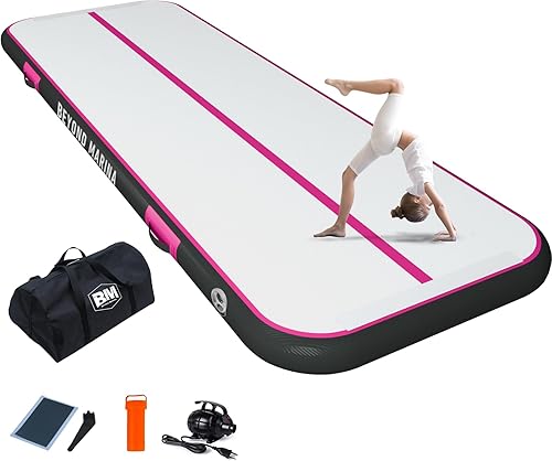 BEYOND MARINA Air Gymnastics - Colchoneta inflable de 48 pulgadas de grosor, 10 pies, 13 pies, 16 pies, 20 pies, para uso doméstico, entrenamiento,