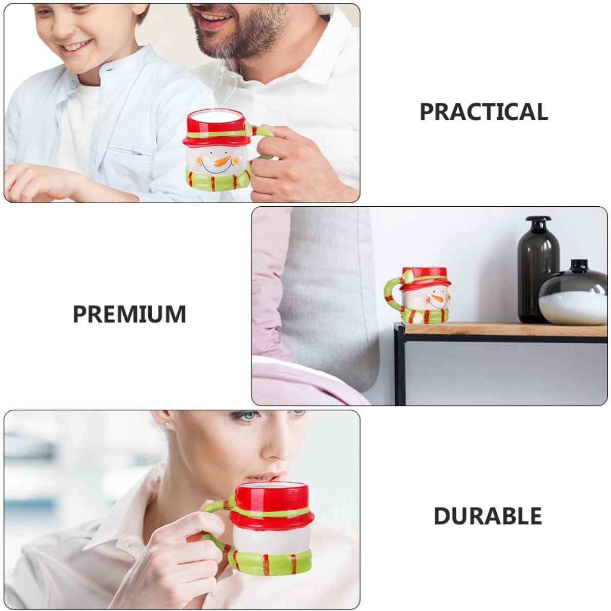 Cabilock 2 Juegos Taza De Porcelana Kiosko Nieve Tapa De Olla Sencilla Tapa Wok Ornamento Del Árbol De Navidad Verter Luces De Navidad Al Aire Doble Neto Cerámica 2 Piezas * 2