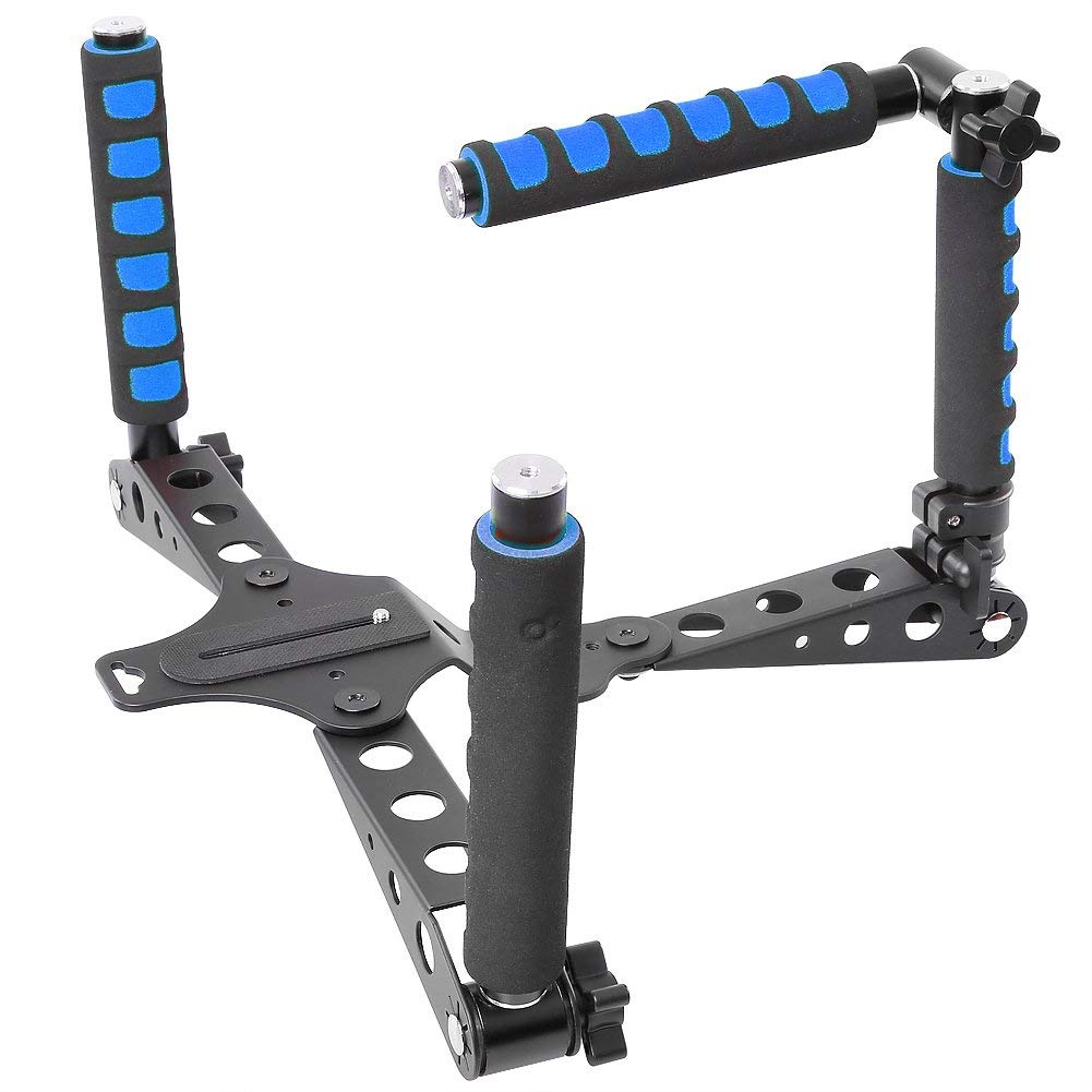 Neewe DSLR Rig Supporto a spalla per qualsiasi fotocamera e videocamera DSLR, blu