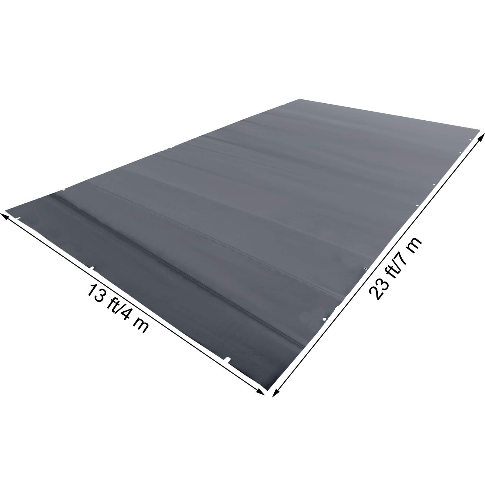 VEVOR Pool-Sicherheitsabdeckung, Passend für Rechteckige, Eingelassene Pools (3,66x6,7 m), Winterabdeckplane mit Ablauflöchern, robuste PVC-Poolabdeckung für Schwimmbecken, Sicherheitsabdeckung