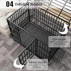 Otaid-48-Inch-Heavy-Duty-Dog-Crate-Cage-Kennel-with-Wheels-High-Anxiety-Indestructible-Dog-Crate-Sturdy-Locks-Design-Double-Door-and-Removable-Tray-Extra-Large-XL-XXL-Dog - Cucciolini Doodles   Otaid-48-Inch-Heavy-Duty-Dog-Crate-Cage-Kennel-with-Wheels-High-Anxiety-Indestructible-Dog-Crate-Sturdy-Locks-Design-Double-Door-and-Removable-Tray-Extra-Large-XL-XXL-Dog