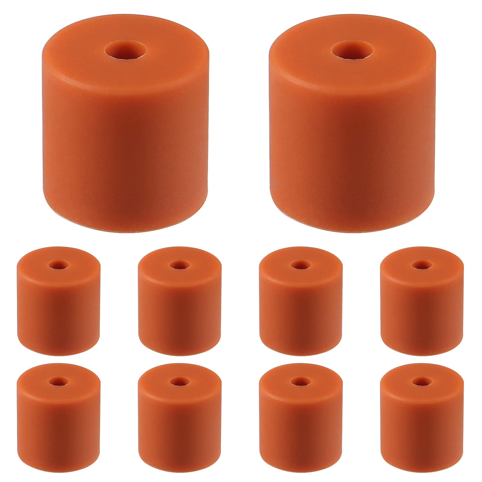 AITIAO 10Pcs 3D Printer Heatbed Silicone Leveling Column 3D Printer Heatbed Parts Solid Bed Mounts Stable Hotbed Heat-Resistant Silicone Buffer Compatible with CR-10 Ender 3 Bottom Connect(Brown,16mm)-image-8