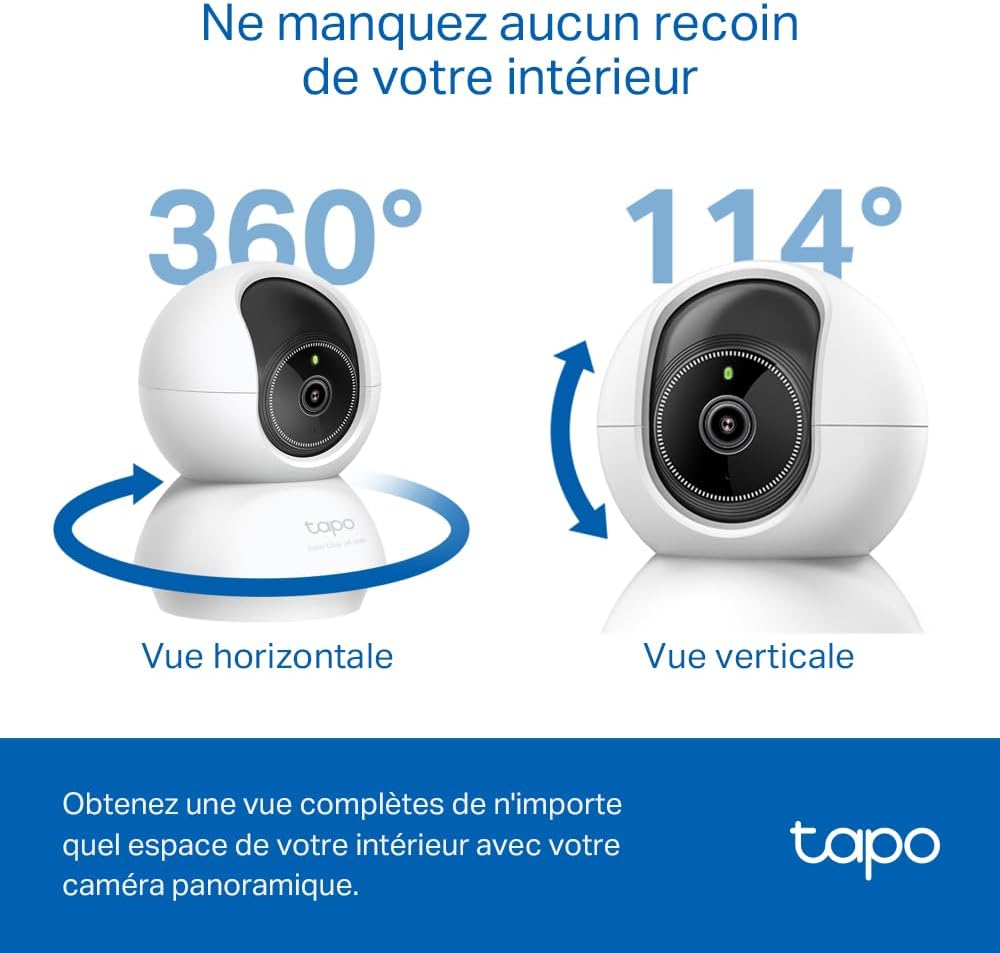 Tapo 3K(5MP) Caméra de Surveillance WiFi intérieure 360°, détection IA, Suivi Intelligent Sirène, Vision Nocturne, Audio bidirectionnel, Mode Privé, Compatible avec Alexa pour Bébé/Animaux C230 — vue 4