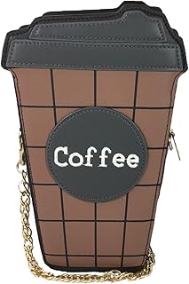 Fashion Culture Cup Of Joe Coffee Crossbody, Brown