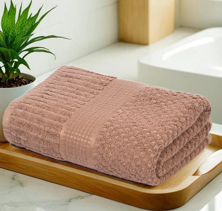 Image of Mush Hearth & Haven Bamboo Towels for Bath Large Size | 450 GSM Bamboo Bath Towel for Men & Women | Soft, Highly Absorbent & Quick Dry | 70 X 140 cms (Desert Sand)