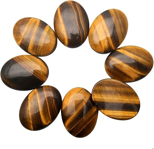 Cabujones ovalados de piedra preciosa natural con parte trasera plana para hacer joyas, bricolaje con forma ovalada, 10 unidades