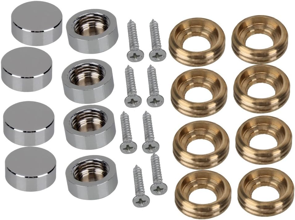 BQLZR Copper Decorative Screw Nails Screws Decor Cap 14mm in Dia for Mirror to Hide The Screws