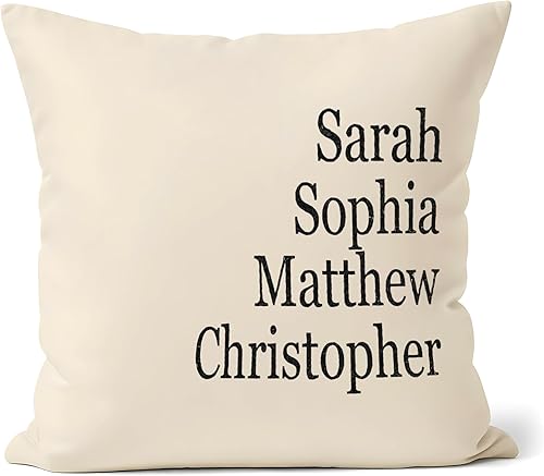 Funda de almohada personalizada  Funda de almohada personalizada  Funda de almohada personalizada con nombre de familia para mamá, almohada