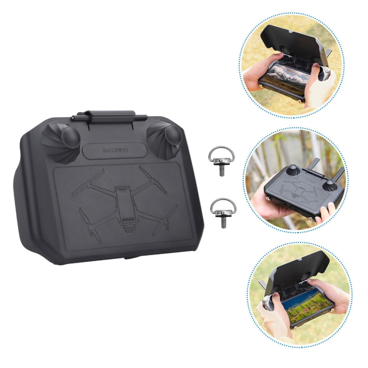 BESTOYARD 3 Stück Rc Fernbedienung Sonnenblende Schutzabdeckung für Controller Leicht Tragbar Installieren Uv Schutz Blendschutz für Drohnenpiloten