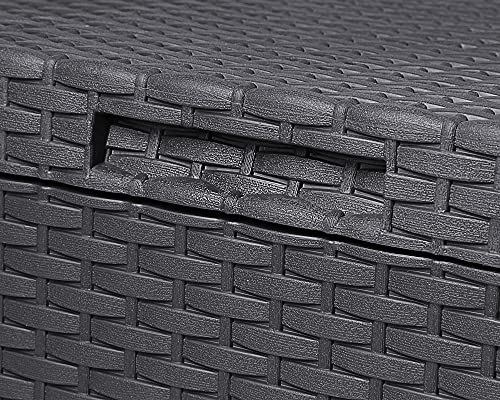 Ondis24 Gartentisch Olimpia, Loungetisch mit Aufbewahrungsbox, Beistelltisch mit Staufach aus Kunststoff, 168 Liter… – Bild 5