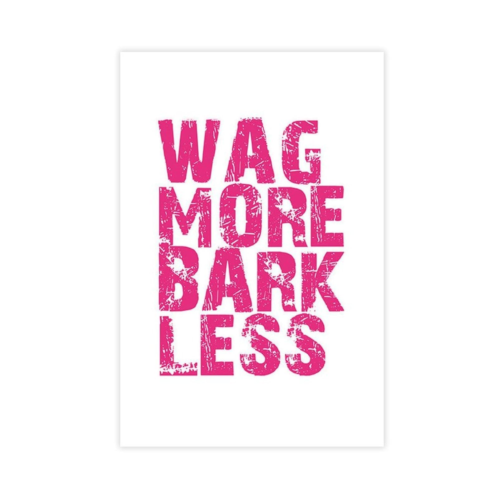 Mnyuein Wag More Bark Less Poster Motivational Quotes Canvas Poster Bedroom Decor Sports Landscape Office Room Decor Gift Unframed Print 16" L X 24" W