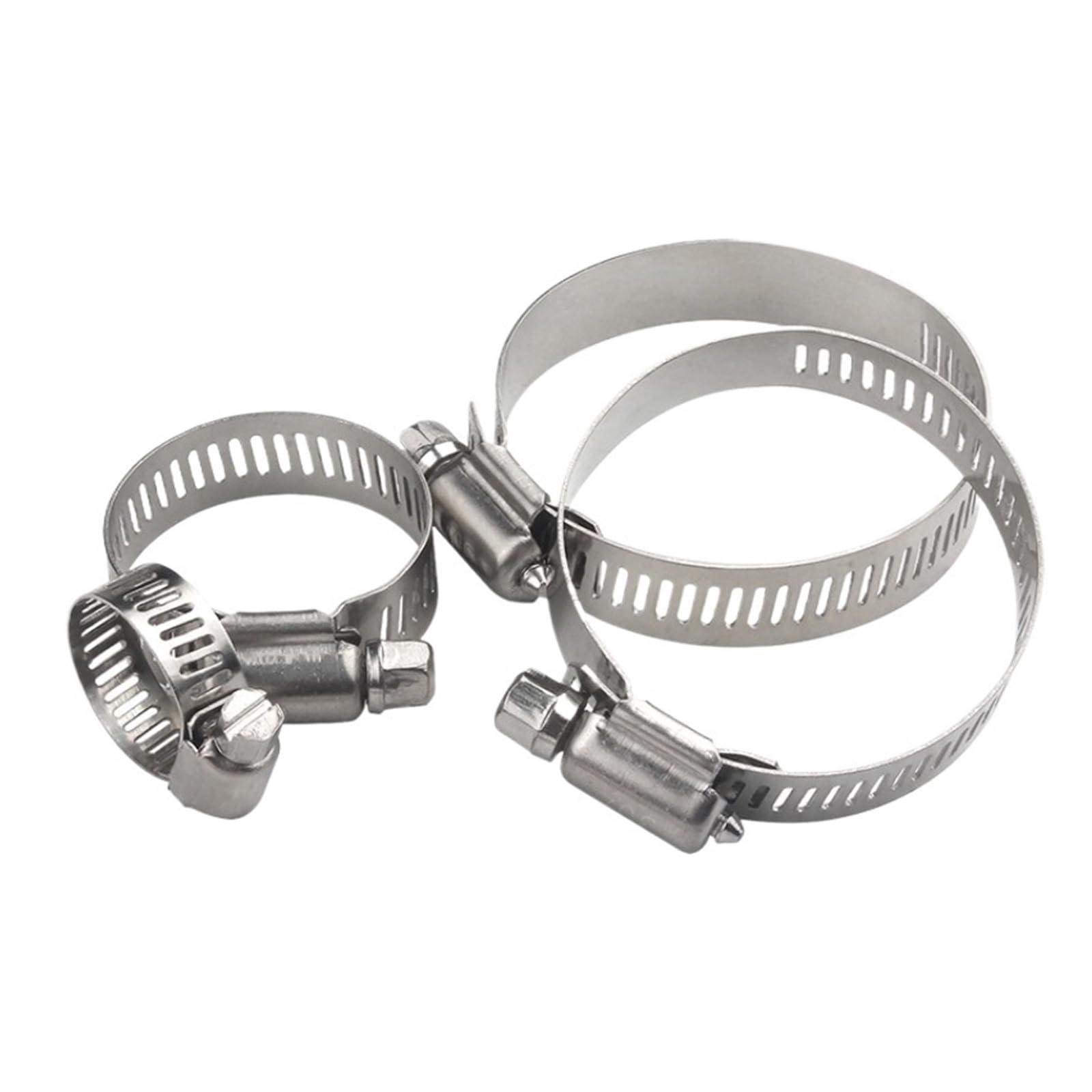 Taronix 91-114(2Pcs) Stainless Steel Pipe Clamp 5Pcs 6-165Mm Adjustable Stainless Steel Screw Band Hose Clamps Pipe Clamp Worm Gear Clip Hose Clamp(91-114(2Pcs))