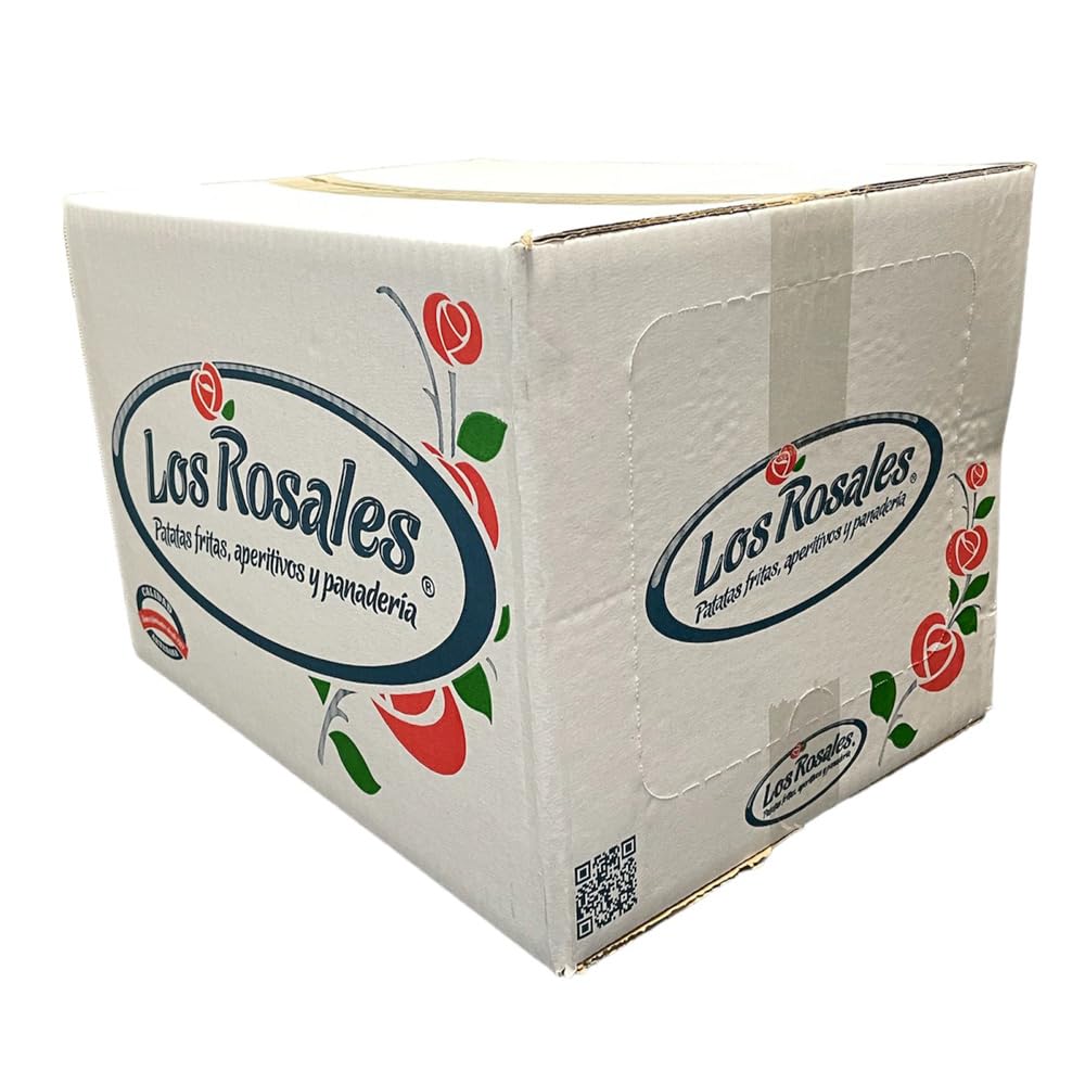 LOS ROSALES Patatas Fritas Onduladas Sabor Campesinas Caja 15 Bolsas, patatas fritas, snacks y aperitivos, patatas fritas sin gluten sin lactosa, snacks…