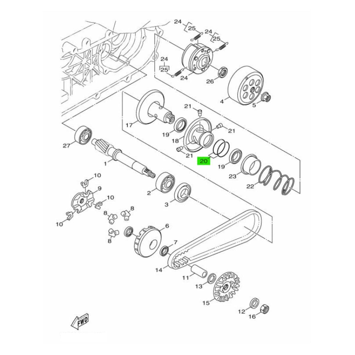 Amazon | ヤマハ純正 1～5型シグナスX CYGNUS X 1～2型BW'Sなど