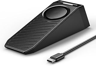 TECKNET Türstopper Alarm, Türalarm mit Ton- und Licht-Doppelalarm, Tragbare Tür Alarmanlage, Wiederaufladbare Türkeil Alarm mit Langer Akkulaufzeit, Door Stop Alarm für Zuhause, Hotel und Reisen