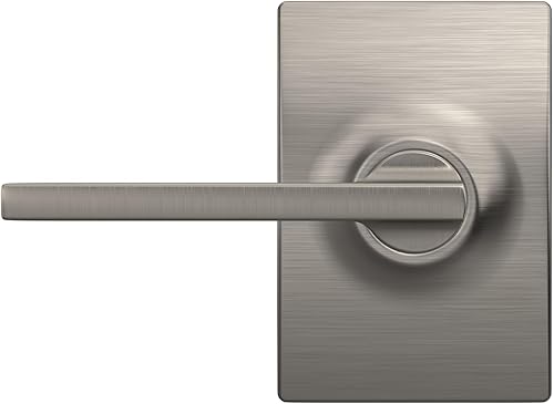 Miniatura 358 de Schlage Latitude F10 LAT 622 CEN Manija de paso con roseta Century, para pasillo y armario, negro mate Mate negro