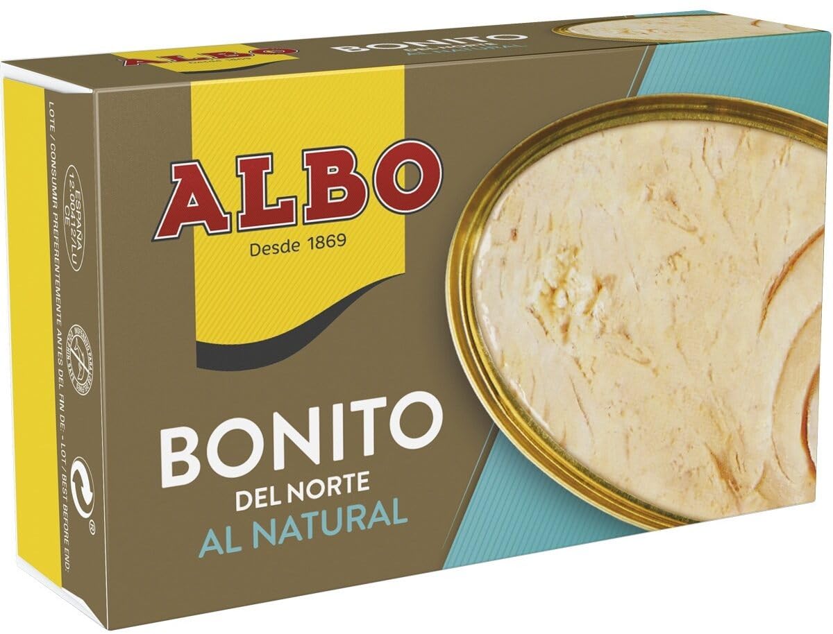 Albo Conserva de Bonito del Norte al Natural, Pack 6 Latas x 112 g