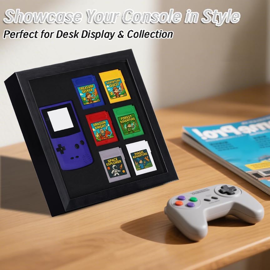 Miniatura 5 de Marco de exhibición de consola de juegos compatible con Nintendo Game Boy Color  Estuche de almacenamiento y exhibición para consola GBC y 6