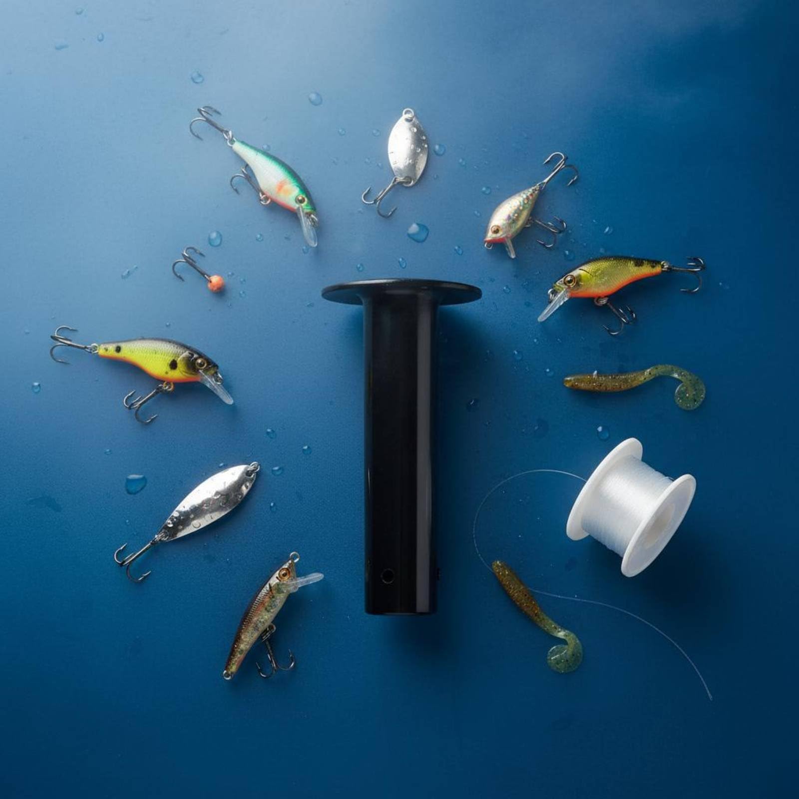 Portacanne da Barca Portacanna Supporto Staffa Tubo Acciaio Inox PVD Superficie Liscia Facile da Pulire Resistente a Uso Frequente in Mare Adatto per , Nero