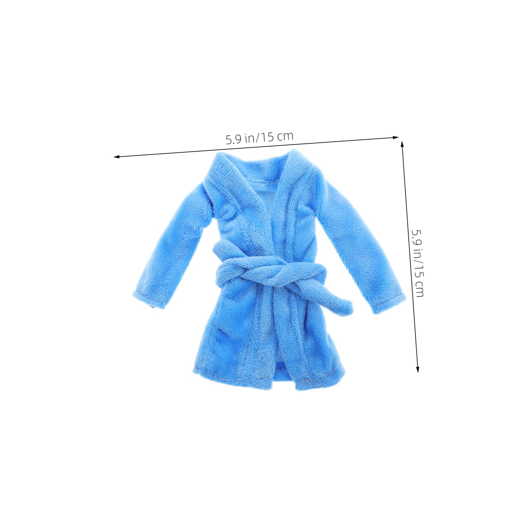 FELTECHELECTR Miniature Doll Bathrobe Accessory Mini Dolls Clothing Role Play Set for Home Decor Dollhouse