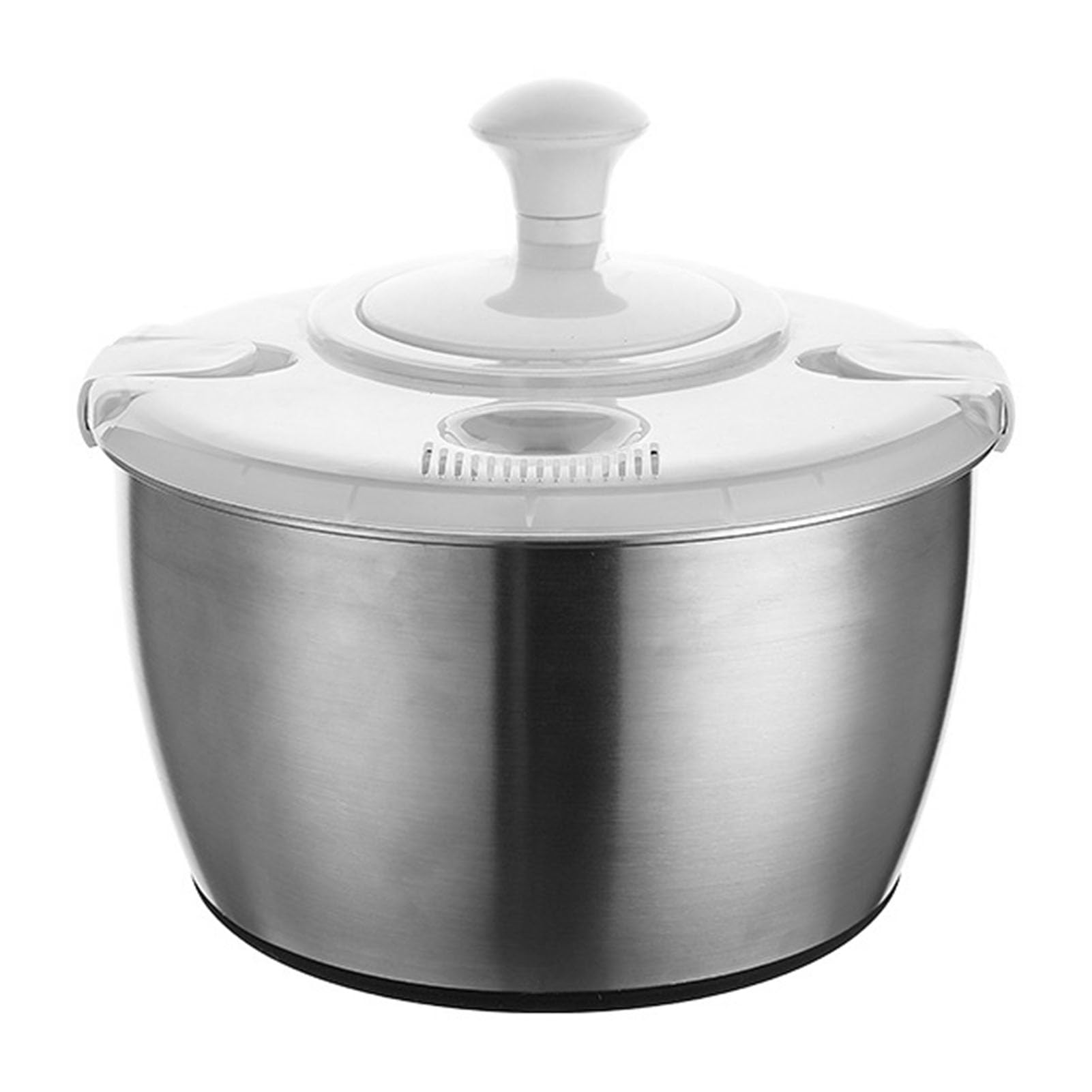 CHICIRIS Salatschleuder aus Edelstahl, Manuelle 5-Liter-Gemüsewaschmaschine und -trockner mit Sieb, für Salat, Obst, Gemüse, Kräuter, Beeren