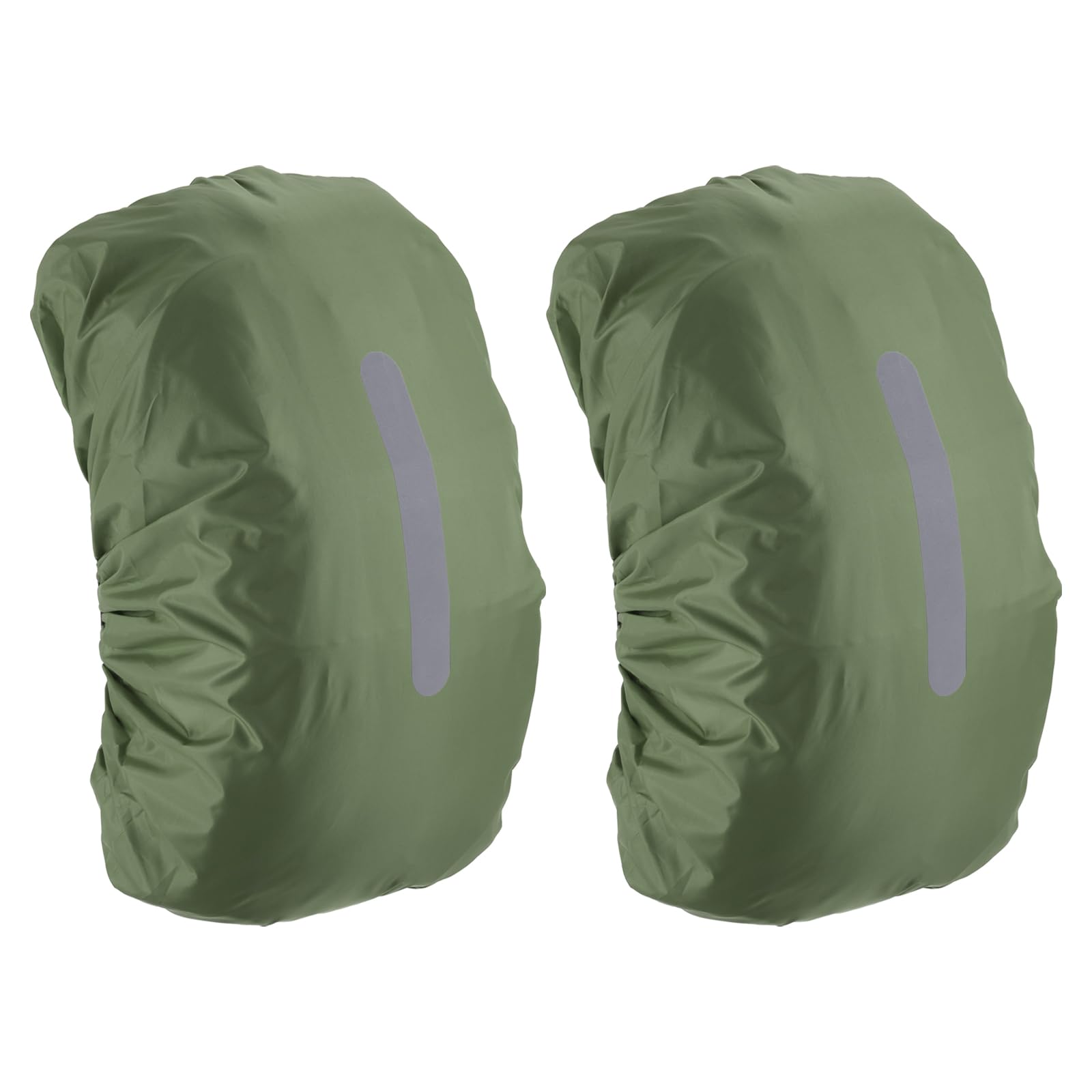 M METERXITY 2 Pack Backpack Rain Cover - Waterproof Lightweight Cover with Vertical Reflective Strap, Apply to Cycling/Hiking/Mountain Climbing (15-25L, XS, Olive)