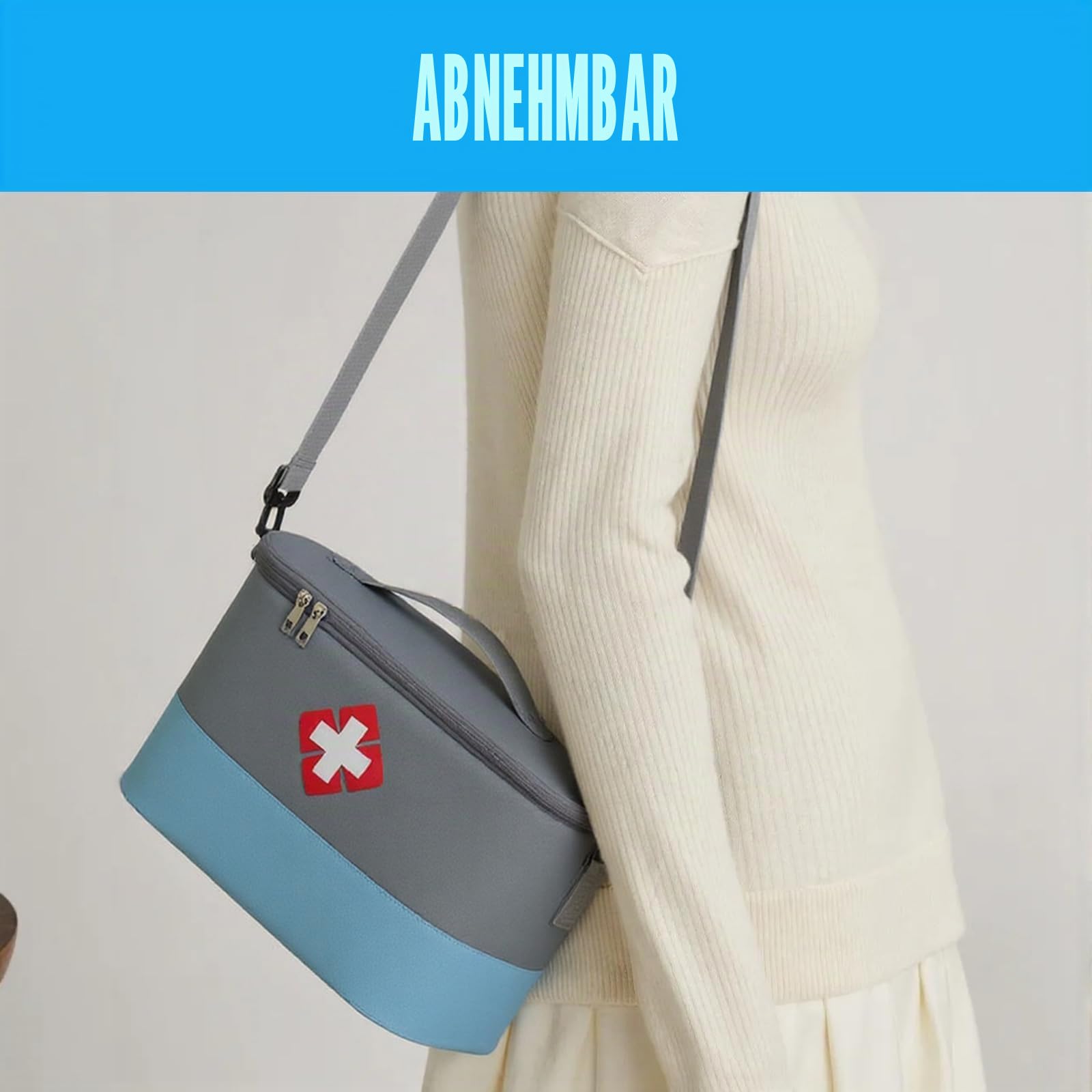 Medikamententasche Reise Große Kapazität Reiseapotheke Tasche Leer Medizintasche Wasserdichte Medikamenten Notfalltasche Erste Hilfe Tasche Medizin Aufbewahrungstasche Tragbar für Home Office Reise