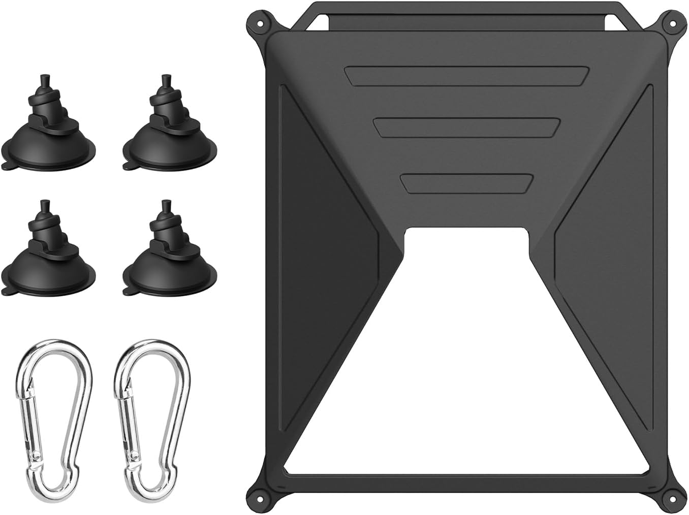 Suction Cup Mount for Starlink Mini, 2-in-1 Protective Silicone Case Cover & Strong Car Roof/Windshield Holder for Car/RV/Boat/Camping(Black)