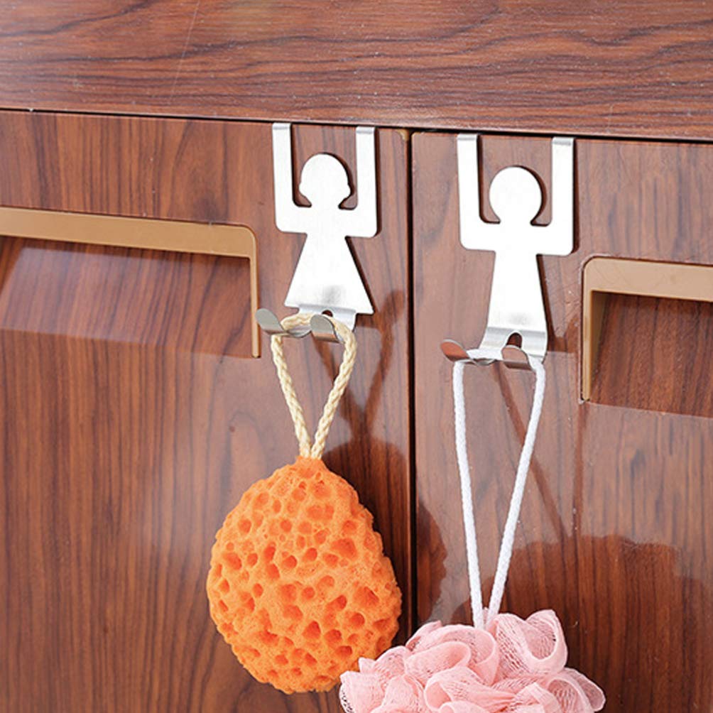 4 Ganci Acciaio Inox Da Porta - Appendiabiti Per Bagno, Cucina E Camera - Foto 3